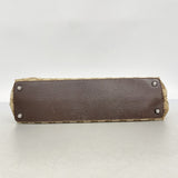 【6fe6924-k】グッチ トートバッグ GGキャンバス 120837 キャンバス ベージュ ブラウン シルバー金具【中古】レディース