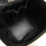 【6fe6930-k】シャネル バニティバッグ キャビアスキン ブラック ゴールド金具【中古】レディース