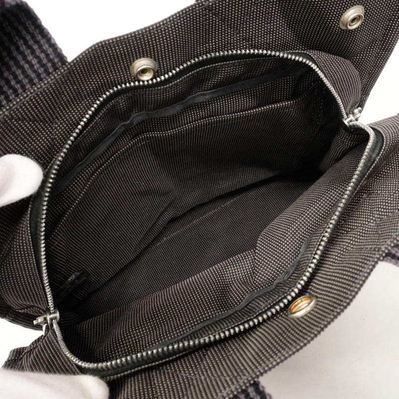 【6fe6948-k】エルメス ハンドバッグ エールラインPM キャンバス グレー シルバー金具【中古】メンズ レディース ユニセックス