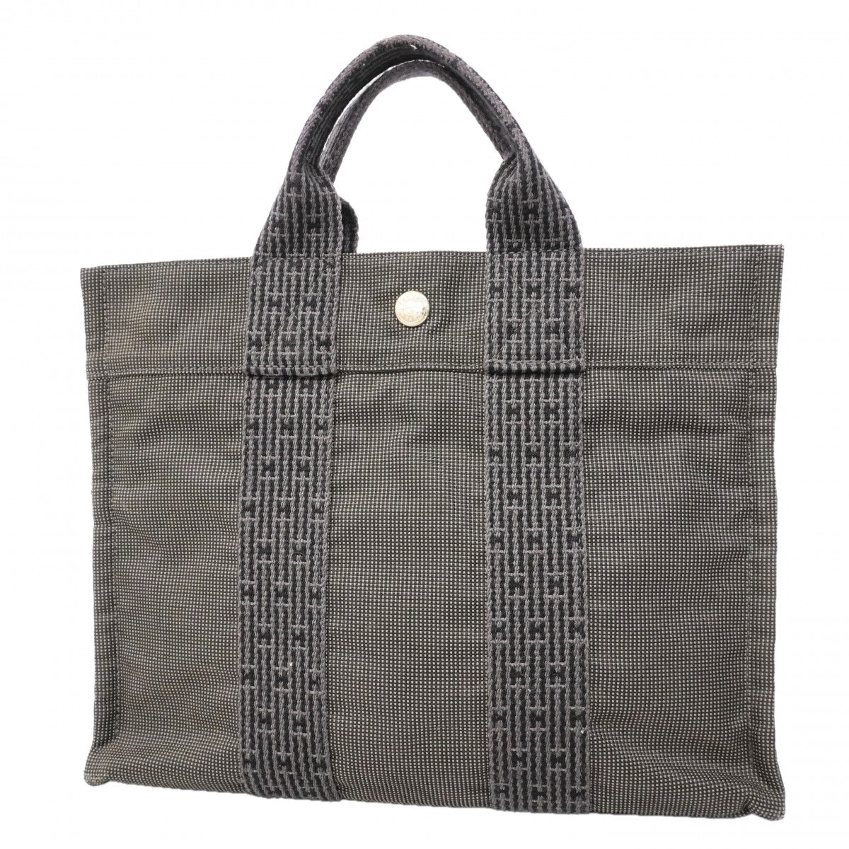 【6fe6948-k】エルメス ハンドバッグ エールラインPM キャンバス グレー シルバー金具【中古】メンズ レディース ユニセックス