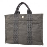 【6fe6948-k】エルメス ハンドバッグ エールラインPM キャンバス グレー シルバー金具【中古】メンズ レディース ユニセックス