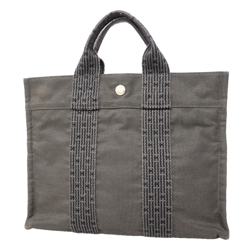 【6fe6948-k】エルメス ハンドバッグ エールラインPM キャンバス グレー シルバー金具【中古】メンズ レディース ユニセックス