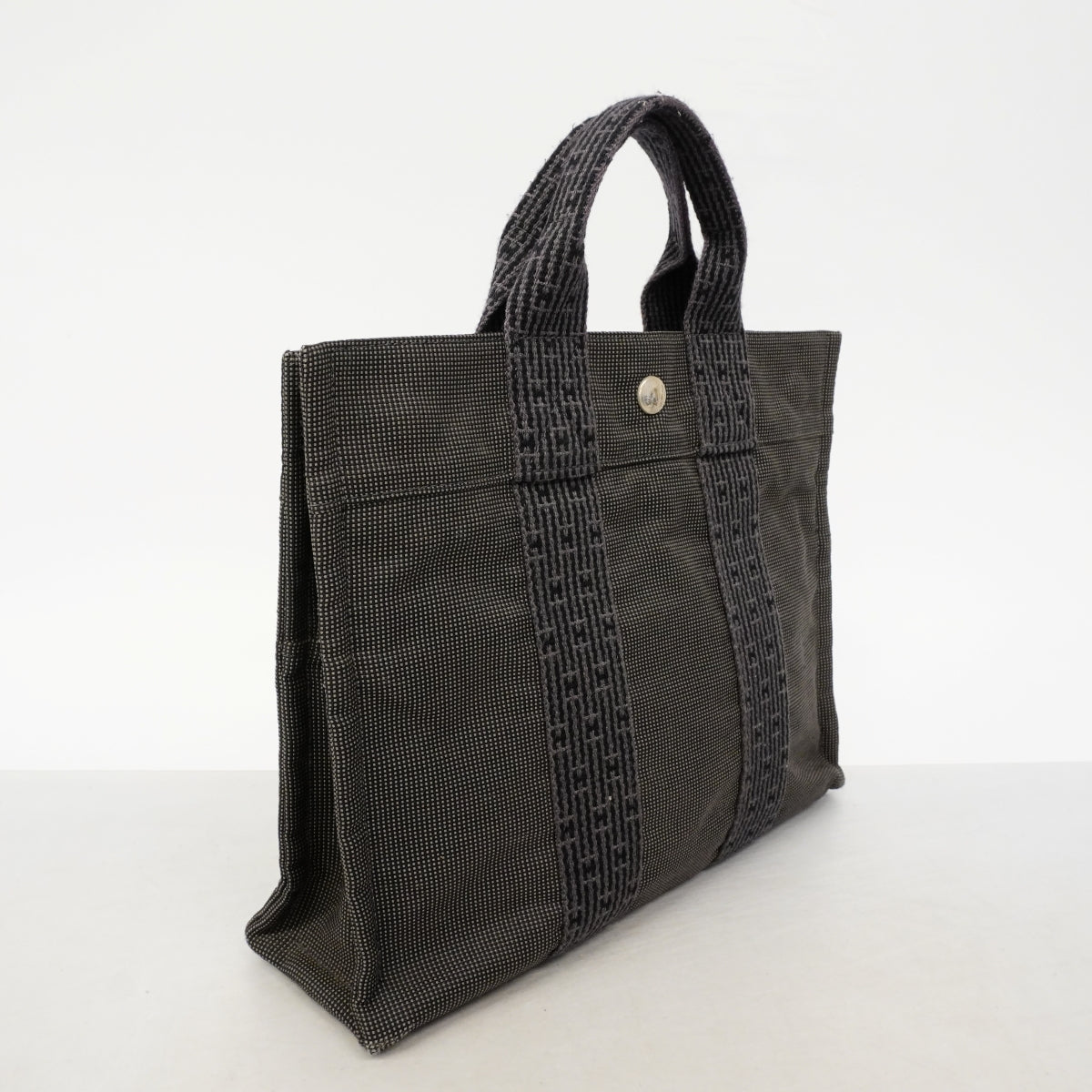 【6fe6948-k】エルメス ハンドバッグ エールラインPM キャンバス グレー シルバー金具【中古】メンズ レディース ユニセックス