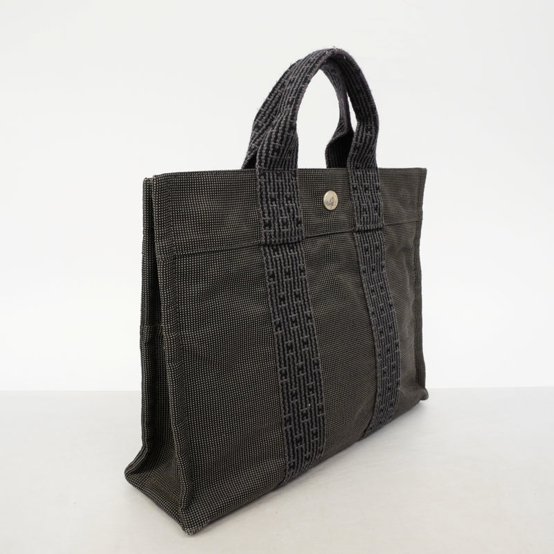 【6fe6948-k】エルメス ハンドバッグ エールラインPM キャンバス グレー シルバー金具【中古】メンズ レディース ユニセックス