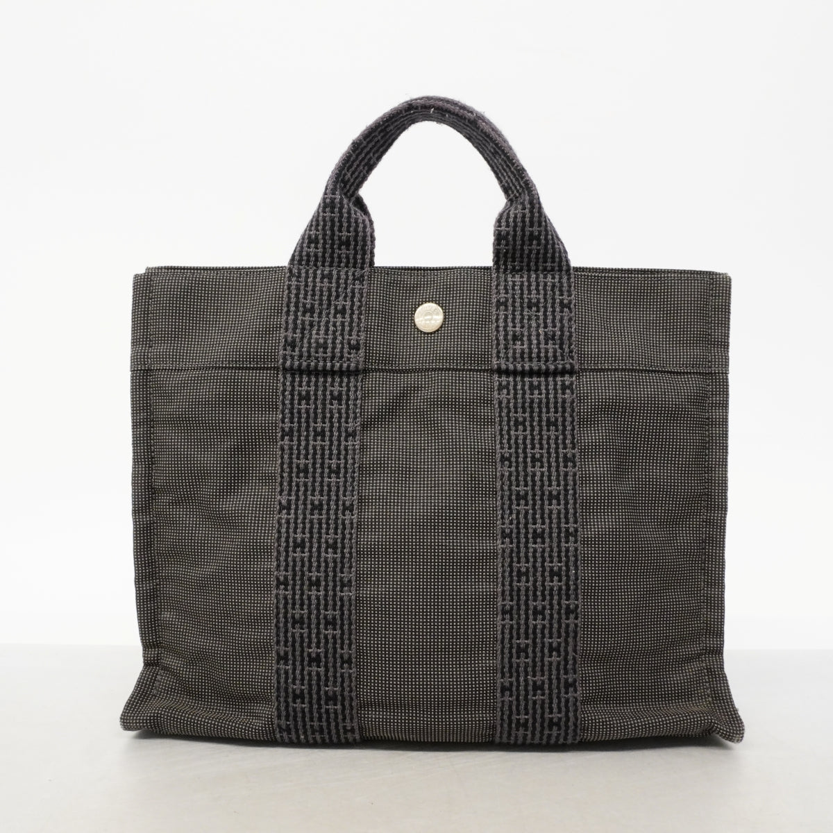 【6fe6948-k】エルメス ハンドバッグ エールラインPM キャンバス グレー シルバー金具【中古】メンズ レディース ユニセックス