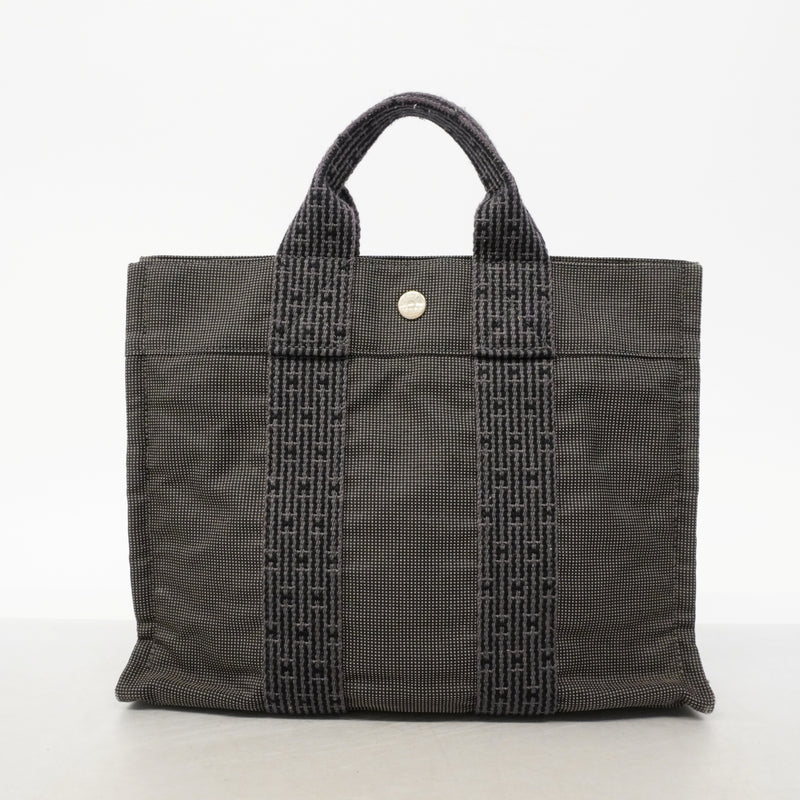 【6fe6948-k】エルメス ハンドバッグ エールラインPM キャンバス グレー シルバー金具【中古】メンズ レディース ユニセックス