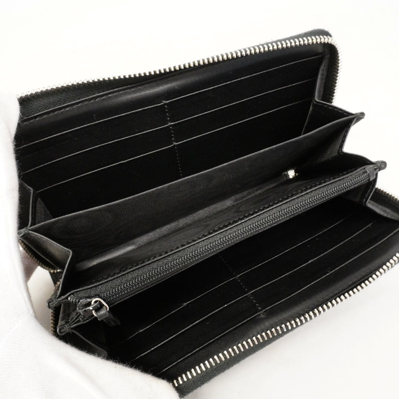 【6fe6950-k】グッチ 長財布 GGスプリーム 408831 PVC グレー シルバー金具【中古】メンズ