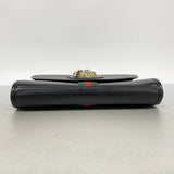 【6fe6958-k】グッチ ショルダーバッグ ラジャ 570145 レザー ブラック ゴールド金具【中古】レディース