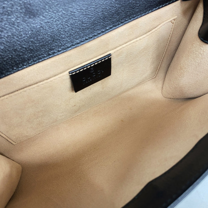 【6fe6958-k】グッチ ショルダーバッグ ラジャ 570145 レザー ブラック ゴールド金具【中古】レディース