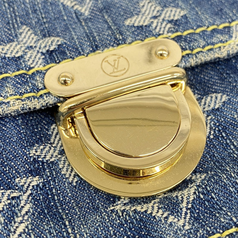 【6fe6964-k】ルイヴィトン ボディバッグ モノグラム・デニム バムバッグ M95347 ブルー【中古】レディース