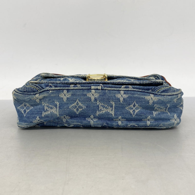 【6fe6964-k】ルイヴィトン ボディバッグ モノグラム・デニム バムバッグ M95347 ブルー【中古】レディース