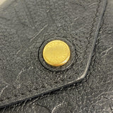 【6fe6966-k】ルイヴィトン 三つ折り財布 モノグラム・アンプラント ポルトフォイユゾエ M62935 ノワール【中古】レディース