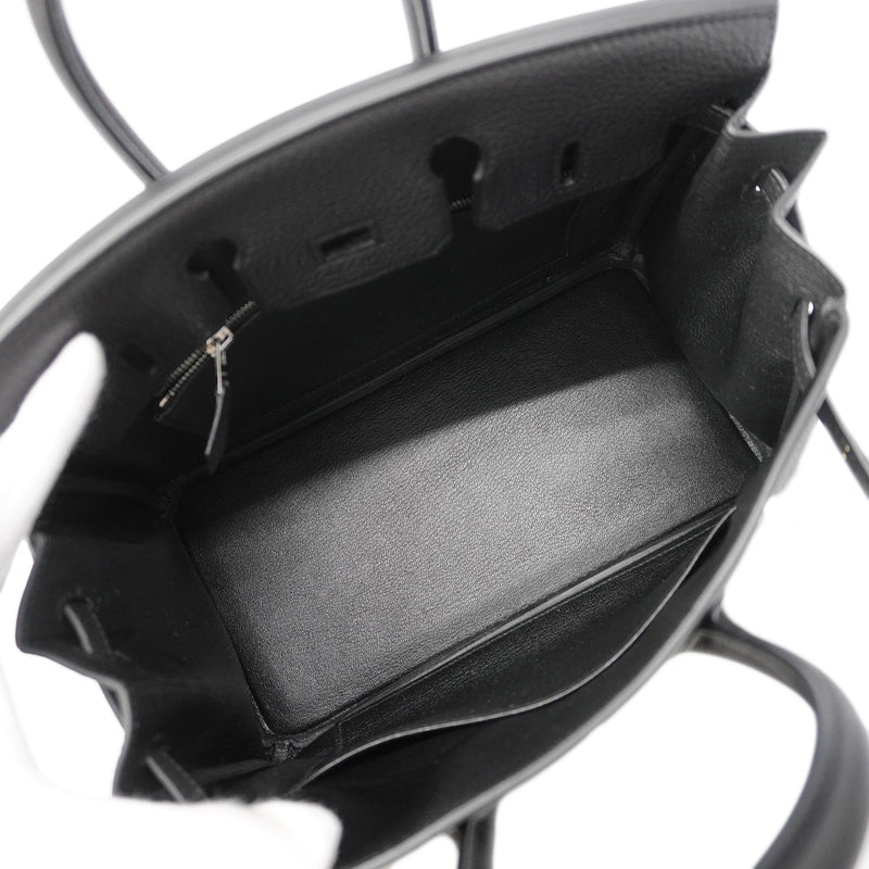 【6fe6969-g】エルメス ハンドバッグ バーキン25 トゴ ブラック シルバー金具 G刻印【中古】レディース