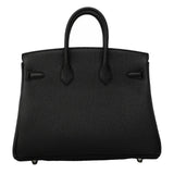 【6fe6969-g】エルメス ハンドバッグ バーキン25 トゴ ブラック シルバー金具 G刻印【中古】レディース