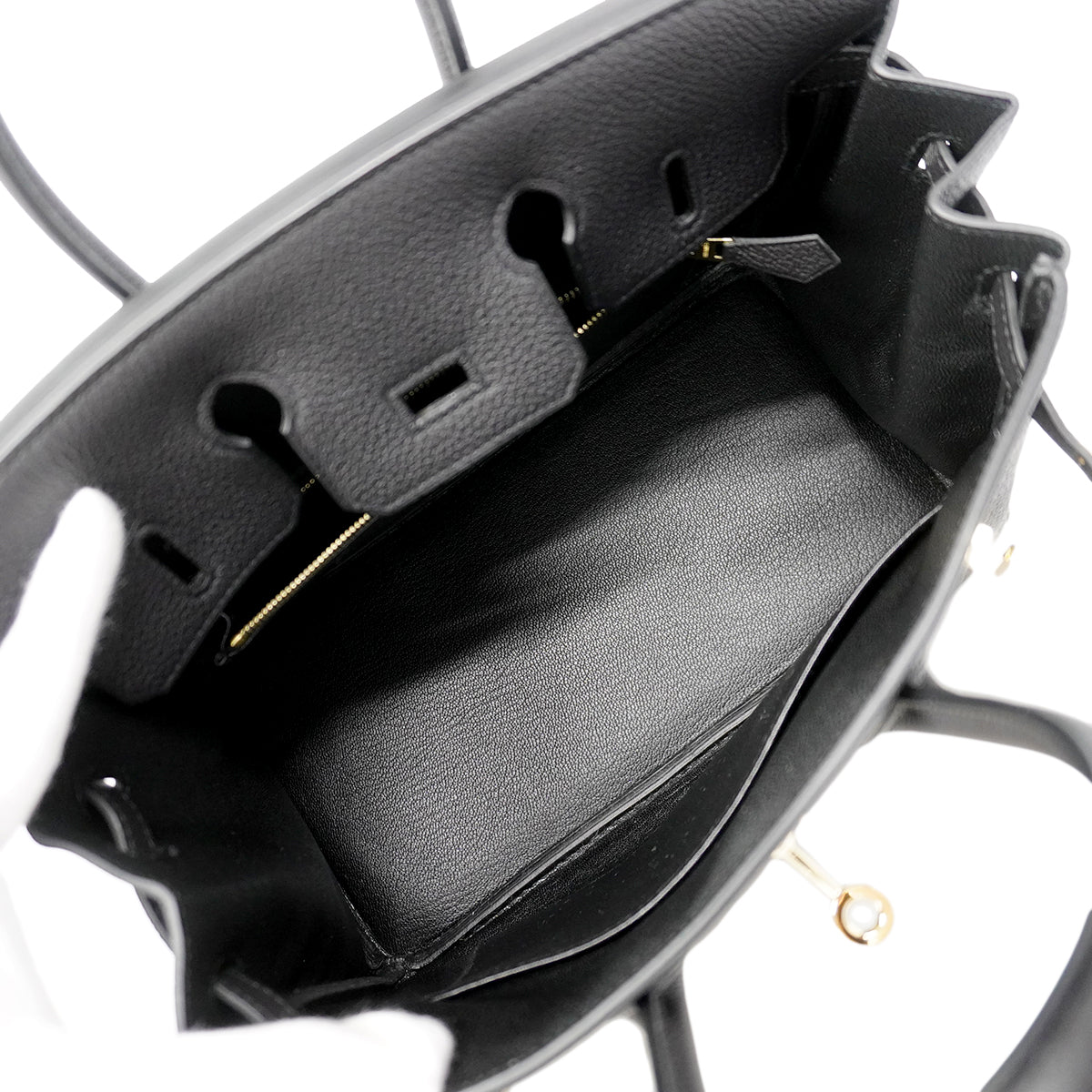 【6fe6970-g】エルメス ハンドバッグ バーキン25 トゴ ブラック ゴールド金具 G刻印【中古】レディース