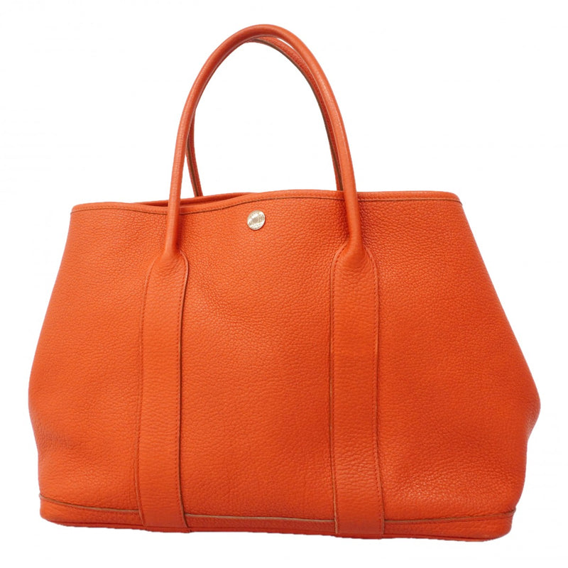 【6fe6973】エルメス トートバッグ ガーデンパーティPM ネゴンダ サンギーヌ シルバー金具 □P刻印【中古】レディース