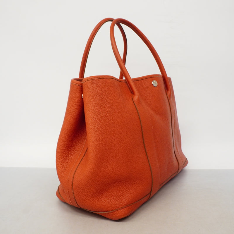 【6fe6973】エルメス トートバッグ ガーデンパーティPM ネゴンダ サンギーヌ シルバー金具 □P刻印【中古】レディース