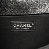 【6fe7003】シャネル ショルダーバッグ ボーイシャネル チェーンショルダー キャビアスキン ブラック シルバー金具【中古】レディース