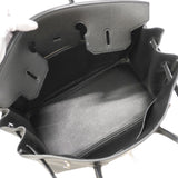 【6fe7004】エルメス ハンドバッグ バーキン35 フィヨルド ブラック シルバー金具 □K刻印【中古】レディース