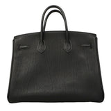 【6fe7004】エルメス ハンドバッグ バーキン35 フィヨルド ブラック シルバー金具 □K刻印【中古】レディース