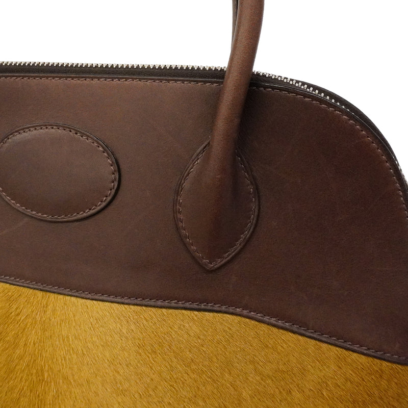 【6fe7005】エルメス ハンドバッグ ボリード31 ヴォートロイカ ショコラ シルバー金具 □K刻印【中古】レディース