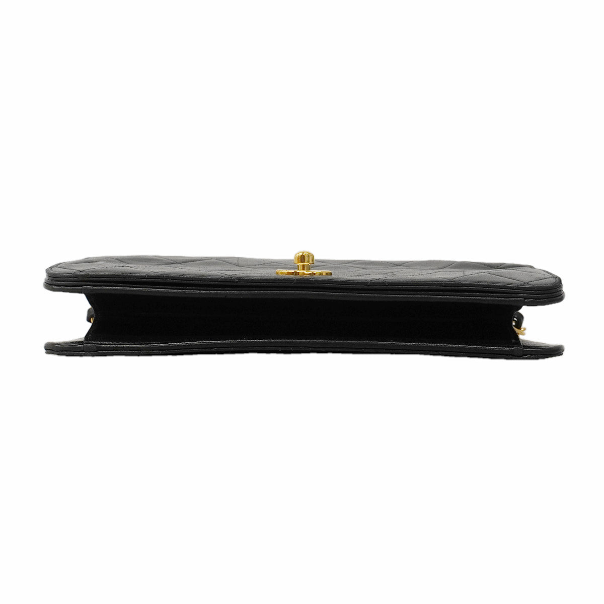 【6ga0009】シャネル ショルダーバッグ マトラッセ チェーンショルダー ラムスキン ブラック ゴールド金具【中古】レディース