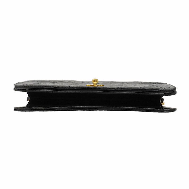 【6ga0009】シャネル ショルダーバッグ マトラッセ チェーンショルダー ラムスキン ブラック ゴールド金具【中古】レディース
