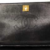 【6ga0009】シャネル ショルダーバッグ マトラッセ チェーンショルダー ラムスキン ブラック ゴールド金具【中古】レディース