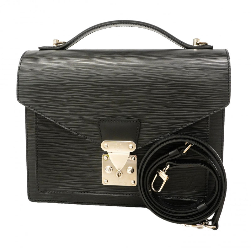 【6ga0017】ルイヴィトン ハンドバッグ エピ モンソー 28 M52792 ノワール 2wayバッグ【中古】レディース