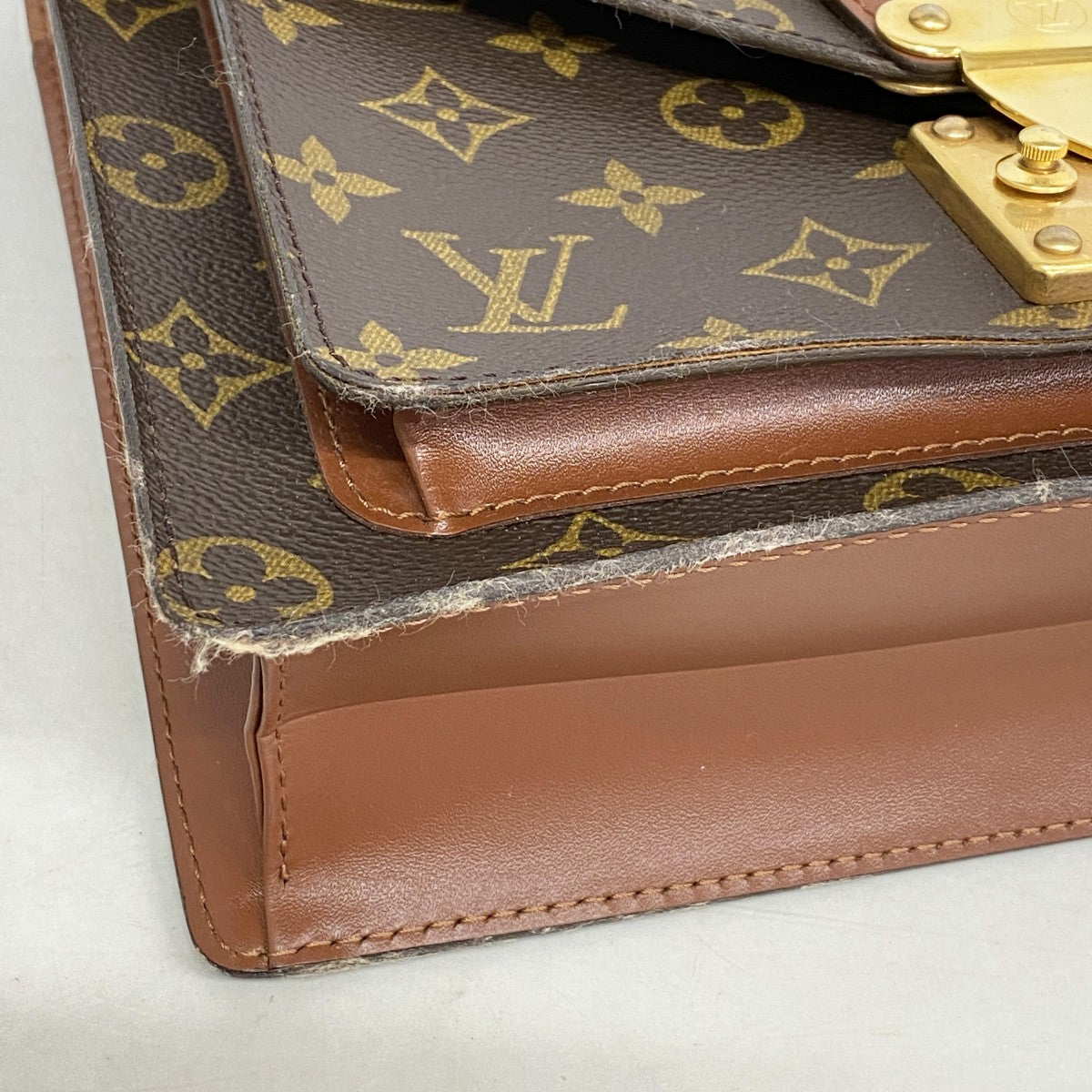【6ga0019】ルイヴィトン ハンドバッグ モノグラム モンソー26 M51187 ブラウン 2wayバッグ【中古】レディース