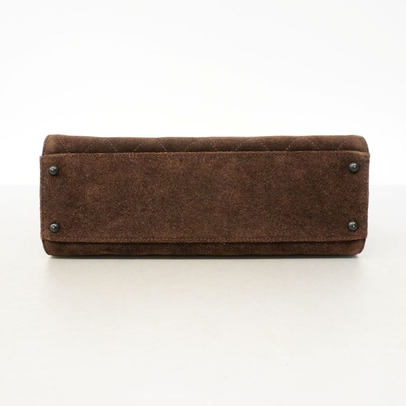 【6ga0037】シャネル トートバッグ マトラッセ スウェード ブラウン【中古】レディース