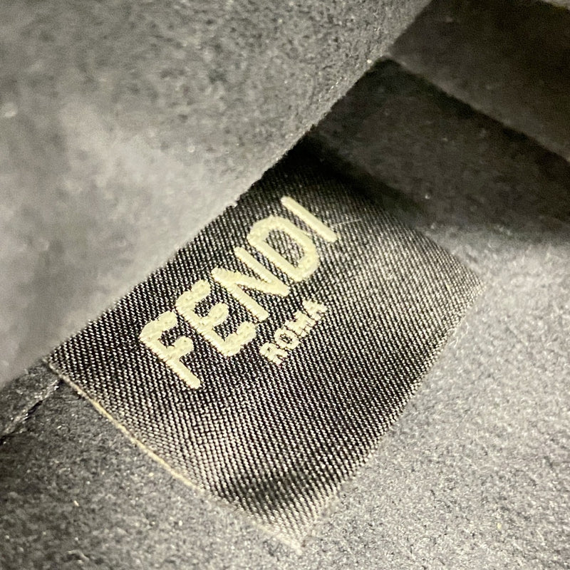 【6ga0044】フェンディ ショルダーバッグ ダブルバケット レザー デニム ブルー ブラウン シルバー金具【中古】レディース
