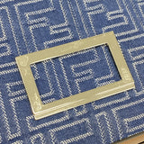 【6ga0044】フェンディ ショルダーバッグ ダブルバケット レザー デニム ブルー ブラウン シルバー金具【中古】レディース