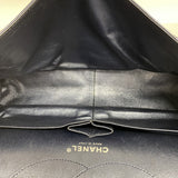 【6ga0054-k】シャネル ショルダーバッグ 2.55/マトラッセ Wフラップ Wチェーン カーフ メタリックネイビー シルバー金具【中古】レディース