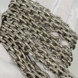 【6ga0054-k】シャネル ショルダーバッグ 2.55/マトラッセ Wフラップ Wチェーン カーフ メタリックネイビー シルバー金具【中古】レディース