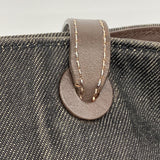 【6ga0058-k】シャネル トートバッグ デニム ブラック ブラウン ゴールド金具【中古】レディース