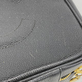 【6ga0059-k】シャネル バニティバッグ キャビアスキン ブラック ゴールド金具 2wayバッグ【中古】レディース