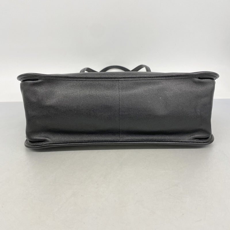 【6ga0061-k】グッチ トートバッグ ホースビット 623694 レザー ブラック ゴールド金具【中古】レディース