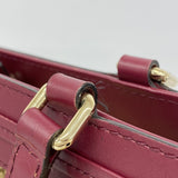 【6ga0063-k】グッチ トートバッグ GGキャンバス 257061 キャンバス ブラウン ボルドー シャンパンゴールド金具【中古】レディース