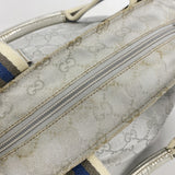 【6ga0064-k】グッチ ハンドバッグ GGキャンバス 131223 ナイロンキャンバス シルバー シルバー金具【中古】レディース