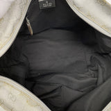 【6ga0064-k】グッチ ハンドバッグ GGキャンバス 131223 ナイロンキャンバス シルバー シルバー金具【中古】レディース