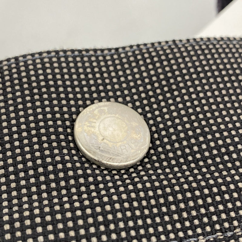 【6ga0073-k】エルメス トートバッグ エールラインMM キャンバス グレー シルバー金具【中古】メンズ レディース ユニセックス