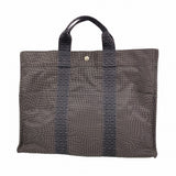 【6ga0073-k】エルメス トートバッグ エールラインMM キャンバス グレー シルバー金具【中古】メンズ レディース ユニセックス