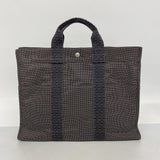 【6ga0073-k】エルメス トートバッグ エールラインMM キャンバス グレー シルバー金具【中古】メンズ レディース ユニセックス