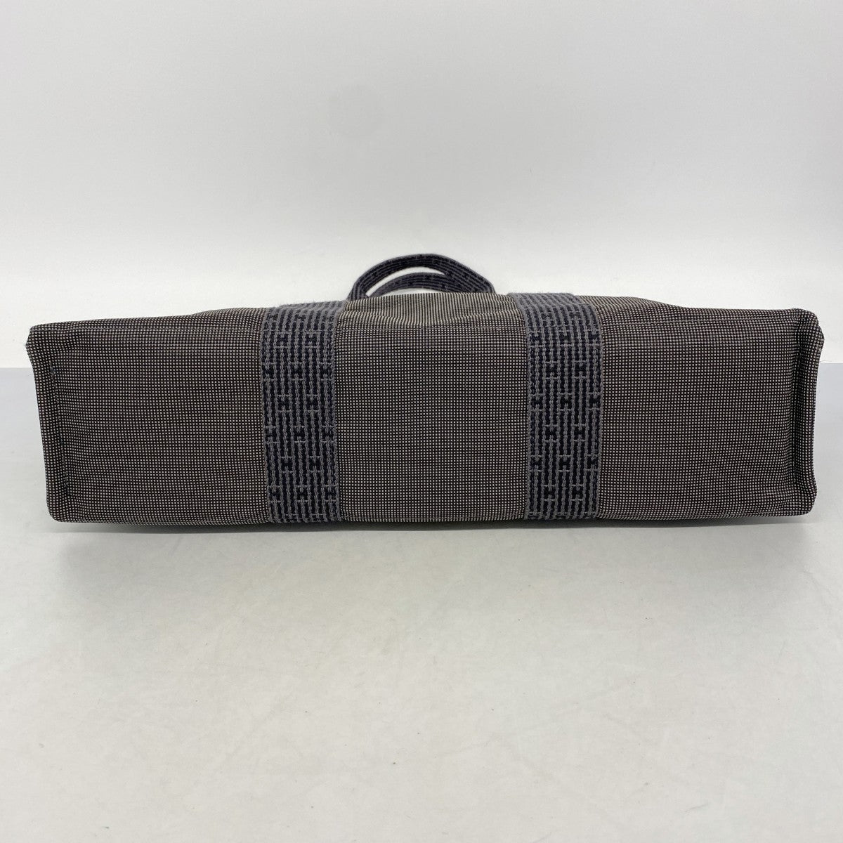 【6ga0073-k】エルメス トートバッグ エールラインMM キャンバス グレー シルバー金具【中古】メンズ レディース ユニセックス