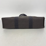 【6ga0073-k】エルメス トートバッグ エールラインMM キャンバス グレー シルバー金具【中古】メンズ レディース ユニセックス