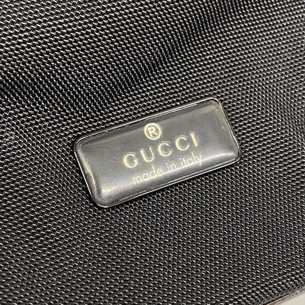 【6ga0075-k】グッチ ハンドバッグ 001 3750 ナイロン ブラック シルバー金具【中古】レディース