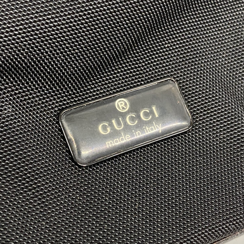 【6ga0075-k】グッチ ハンドバッグ 001 3750 ナイロン ブラック シルバー金具【中古】レディース