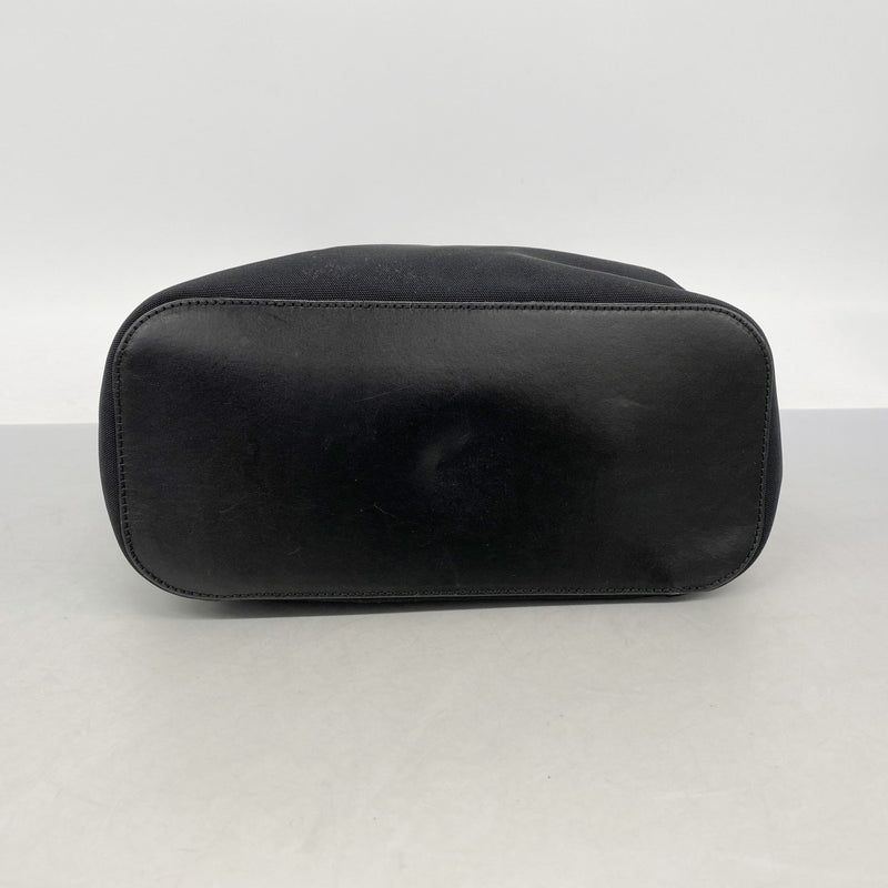 【6ga0075-k】グッチ ハンドバッグ 001 3750 ナイロン ブラック シルバー金具【中古】レディース
