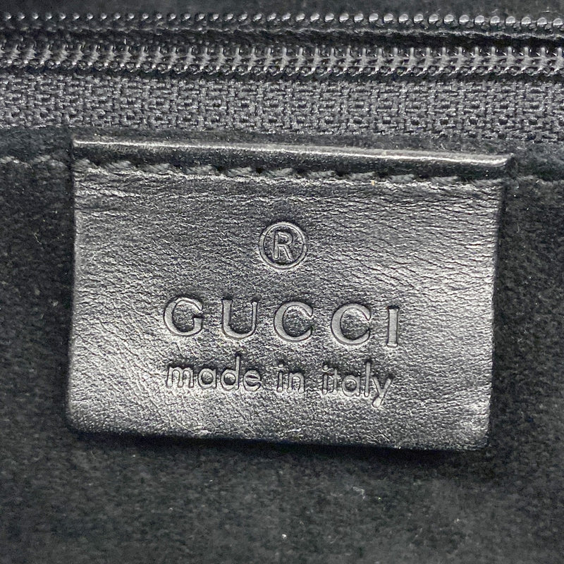 【6ga0075-k】グッチ ハンドバッグ 001 3750 ナイロン ブラック シルバー金具【中古】レディース